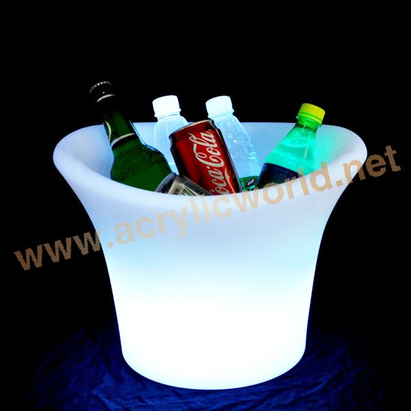 custom design plastic led ice bucket for freezer